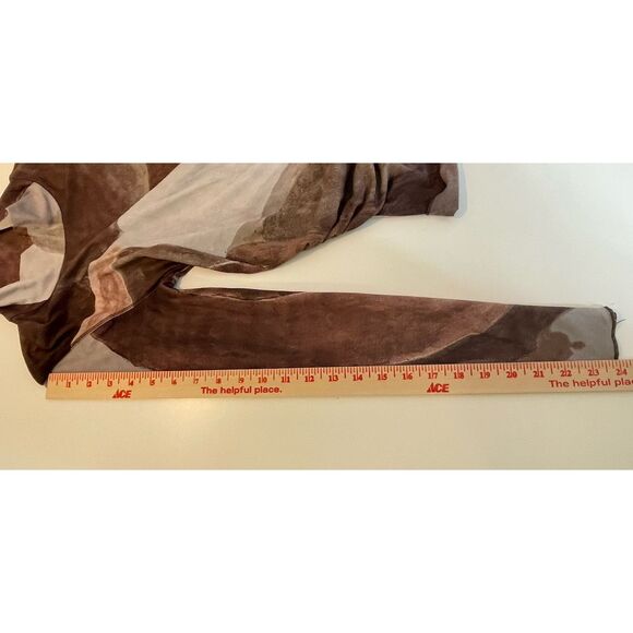 ARITZIA WILFRED Size M Top Blouse Shirt Nylon Mock Neck Ruched Gathered - Picture 11 of 13